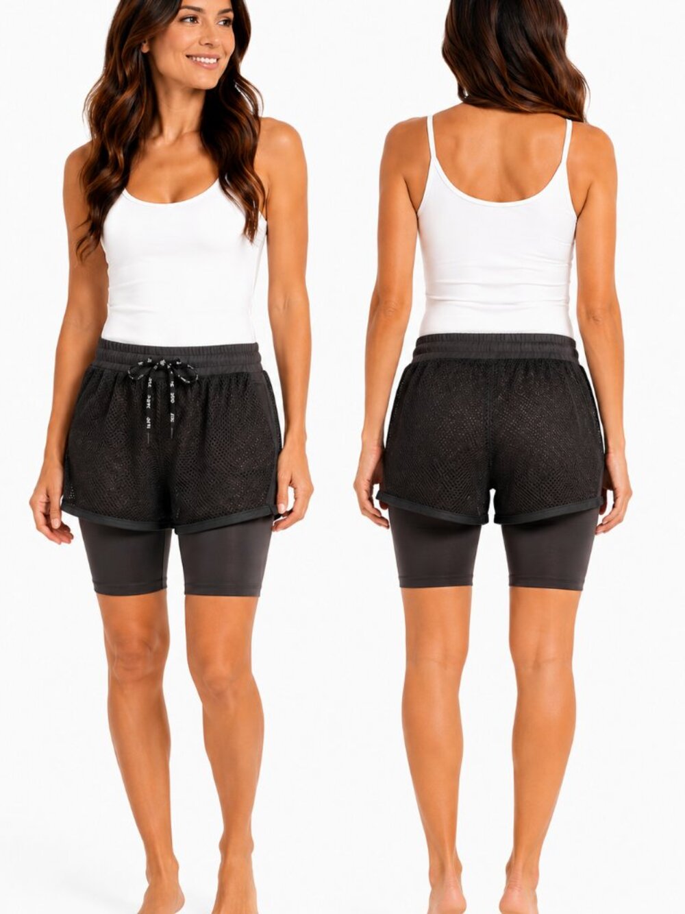 4/$30 Bundle 🌈Bozzolo Black Mesh Overlay Biker Shorts Women’s Small